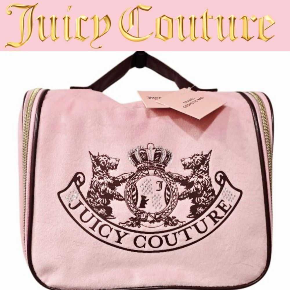 Juicy Couture Heritage Hanging Cosmeric Bag w/Compartments &‎ Mirror